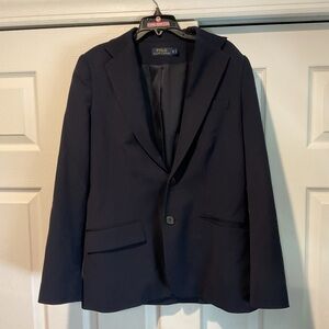 Polo Ralph Lauren Vintage Women’s Wool Navy Blue Blazer Suit Jacket sz 8, Lk New